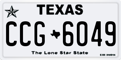 TX license plate CCG6049