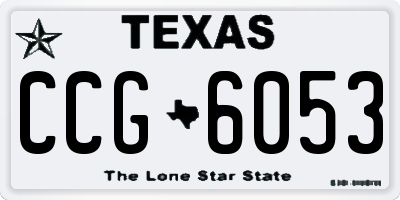 TX license plate CCG6053