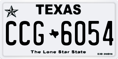 TX license plate CCG6054