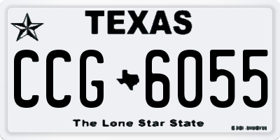 TX license plate CCG6055