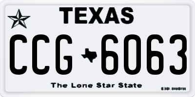 TX license plate CCG6063