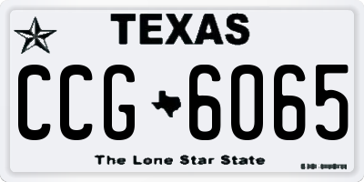 TX license plate CCG6065