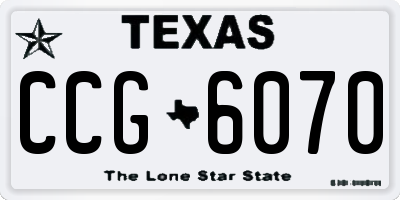 TX license plate CCG6070