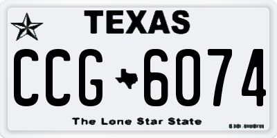 TX license plate CCG6074