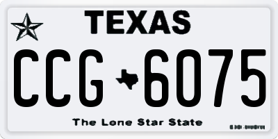 TX license plate CCG6075