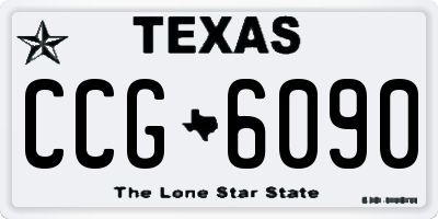 TX license plate CCG6090