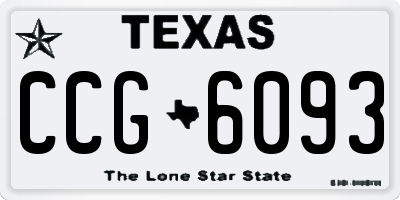 TX license plate CCG6093