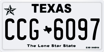 TX license plate CCG6097