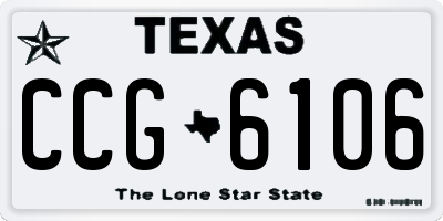 TX license plate CCG6106