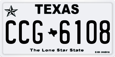 TX license plate CCG6108