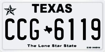 TX license plate CCG6119