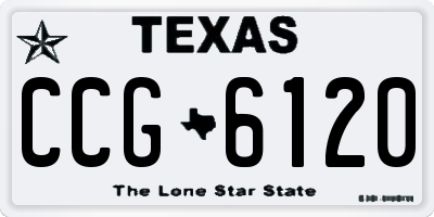 TX license plate CCG6120