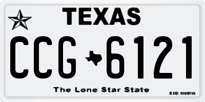 TX license plate CCG6121