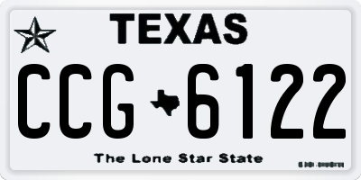 TX license plate CCG6122