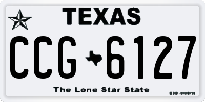 TX license plate CCG6127