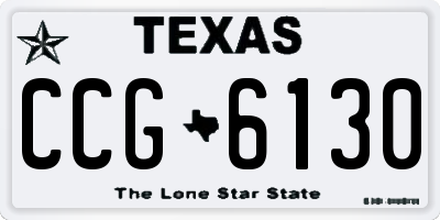 TX license plate CCG6130