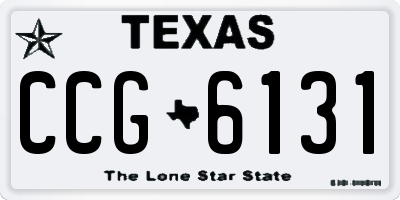 TX license plate CCG6131