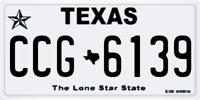 TX license plate CCG6139