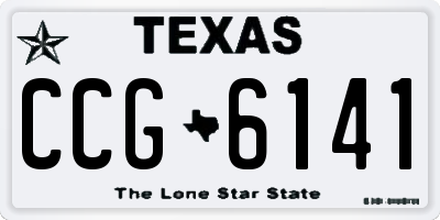 TX license plate CCG6141
