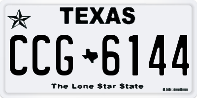 TX license plate CCG6144