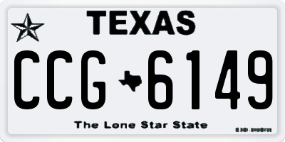 TX license plate CCG6149