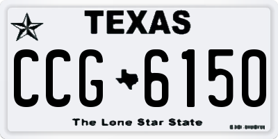 TX license plate CCG6150
