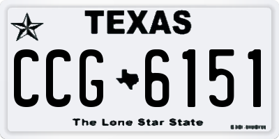 TX license plate CCG6151
