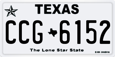TX license plate CCG6152