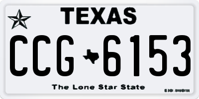 TX license plate CCG6153