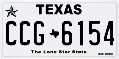 TX license plate CCG6154