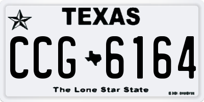 TX license plate CCG6164