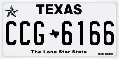 TX license plate CCG6166