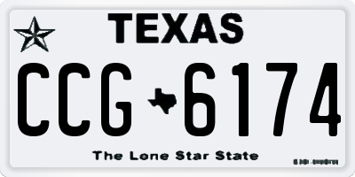 TX license plate CCG6174