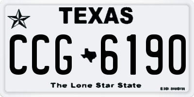TX license plate CCG6190