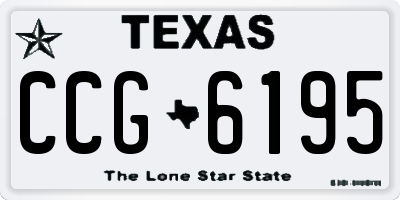 TX license plate CCG6195