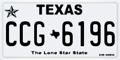 TX license plate CCG6196