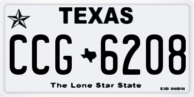 TX license plate CCG6208