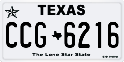 TX license plate CCG6216