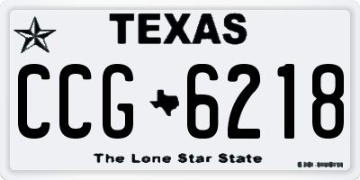 TX license plate CCG6218