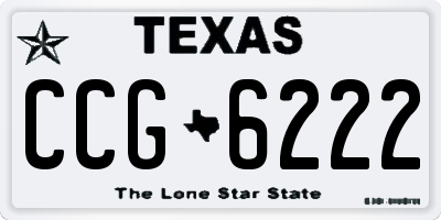TX license plate CCG6222
