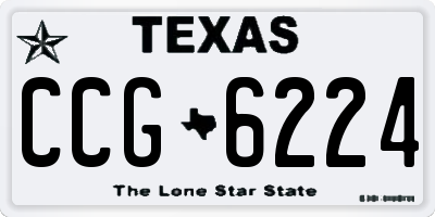 TX license plate CCG6224