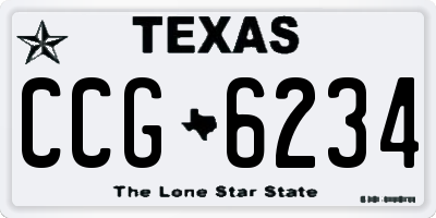 TX license plate CCG6234