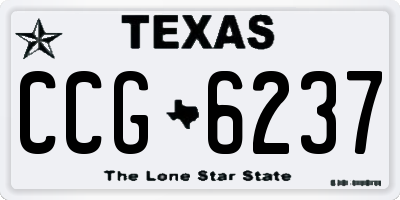 TX license plate CCG6237