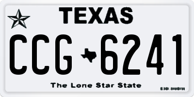 TX license plate CCG6241
