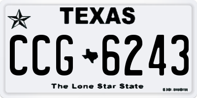 TX license plate CCG6243