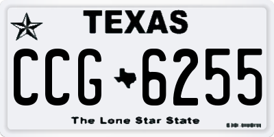 TX license plate CCG6255