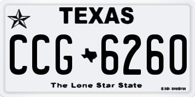 TX license plate CCG6260