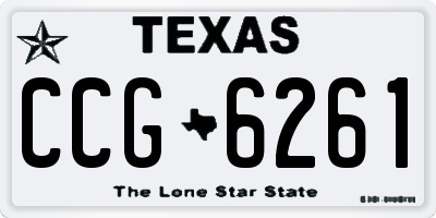 TX license plate CCG6261