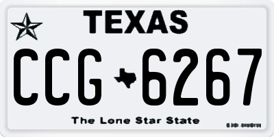 TX license plate CCG6267
