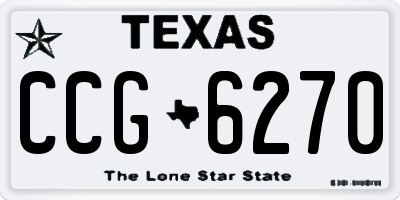 TX license plate CCG6270